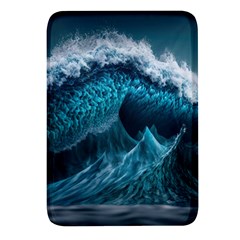 Tsunami Waves Ocean Sea Water Rough Seas Rectangular Glass Fridge Magnet (4 Pack)