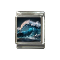 Tsunami Waves Ocean Sea Water Rough Seas Italian Charm (13mm) by uniart180623