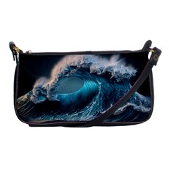 Tsunami Waves Ocean Sea Water Rough Seas Shoulder Clutch Bag by uniart180623