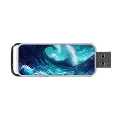 Tsunami Tidal Wave Ocean Waves Sea Nature Water Portable Usb Flash (one Side) by uniart180623