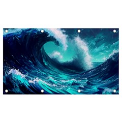 Tsunami Tidal Wave Ocean Waves Sea Nature Water Banner And Sign 7  X 4  by uniart180623