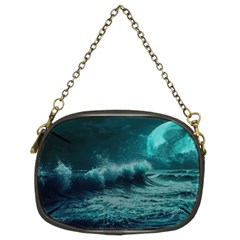 Waves Ocean Sea Tsunami Nautical Blue Sea Art Chain Purse (two Sides) by uniart180623
