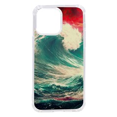 Storm Tsunami Waves Ocean Sea Nautical Nature Painting Iphone 14 Pro Max Tpu Uv Print Case by uniart180623