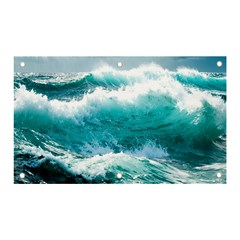 Waves Ocean Sea Tsunami Nautical Blue Sea Banner And Sign 5  X 3 