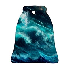 Thunderstorm Tsunami Tidal Wave Ocean Waves Sea Bell Ornament (two Sides) by uniart180623