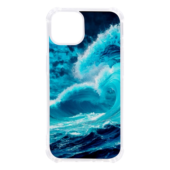 Ai Generated Waves Ocean Sea Tsunami Nautical Sea iPhone 13 TPU UV Print Case