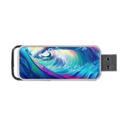 Waves Ocean Sea Tsunami Nautical Nature Water Portable Usb Flash (two Sides) by uniart180623