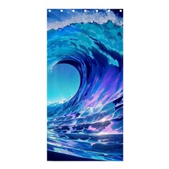 Tsunami Tidal Wave Ocean Waves Sea Nature Water Blue Shower Curtain 36  X 72  (stall)  by uniart180623