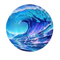 Tsunami Tidal Wave Ocean Waves Sea Nature Water Blue Mini Round Pill Box (pack Of 5) by uniart180623