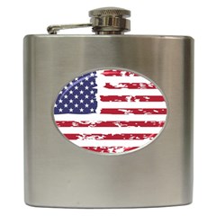 Flag Usa Unite Stated America Hip Flask (6 Oz) by uniart180623