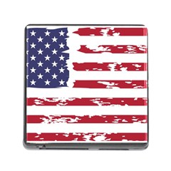 Flag Usa Unite Stated America Memory Card Reader (square 5 Slot) by uniart180623