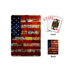 Usa Flag United States Playing Cards Single Design (mini) by uniart180623