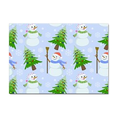 New Year Christmas Snowman Pattern, Sticker A4 (10 Pack) by uniart180623