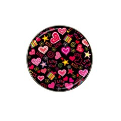 Multicolored Love Hearts Kiss Romantic Pattern Hat Clip Ball Marker (10 Pack) by uniart180623