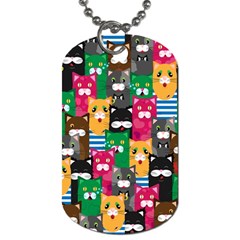 Cat Funny Colorful Pattern Dog Tag (two Sides) by uniart180623