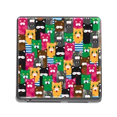 Cat Funny Colorful Pattern Memory Card Reader (square 5 Slot) by uniart180623