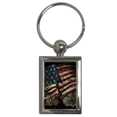 Flag Usa American Flag Key Chain (rectangle) by uniart180623