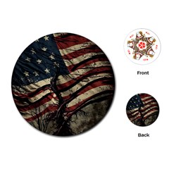 Flag Usa American Flag Playing Cards Single Design (round) by uniart180623