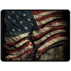 Flag Usa American Flag Fleece Blanket (large) by uniart180623
