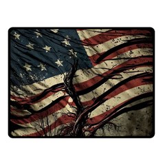 Flag Usa American Flag Fleece Blanket (small) by uniart180623