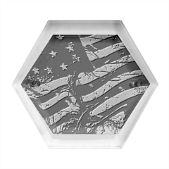 Flag Usa American Flag Hexagon Wood Jewelry Box by uniart180623