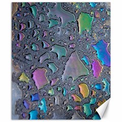 Glass Drops Rainbow Canvas 8  X 10 