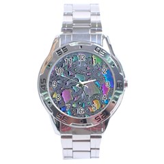 Glass Drops Rainbow Stainless Steel Analogue Watch by uniart180623