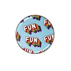 Fun Word Inscription Rainbow Pattern Hat Clip Ball Marker (10 Pack) by uniart180623