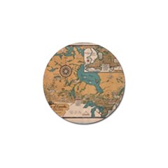 World Map Travel Pattern Architecture Golf Ball Marker by uniart180623