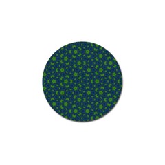 Green Patterns Lines Circles Texture Colorful Golf Ball Marker (10 Pack) by uniart180623