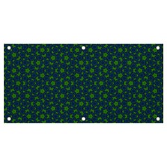 Green Patterns Lines Circles Texture Colorful Banner And Sign 4  X 2  by uniart180623