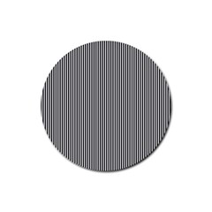 Stripe Line Pattern Black Lines Rubber Round Coaster (4 Pack)