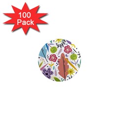 Flower Spring 1  Mini Magnets (100 Pack) 