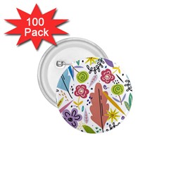 Flower Spring 1 75  Buttons (100 Pack) 