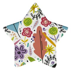 Flower Spring Star Ornament (two Sides)