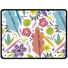 Flower Spring Two Sides Fleece Blanket (large)