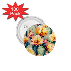 Prickly Pear Cactus Flower Plant 1 75  Buttons (100 Pack) 