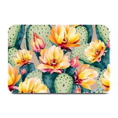 Prickly Pear Cactus Flower Plant Plate Mats by Ravend