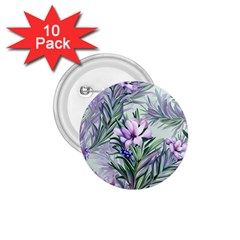 Beautiful Rosemary Floral Pattern 1 75  Buttons (10 Pack)