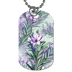 Beautiful Rosemary Floral Pattern Dog Tag (two Sides)