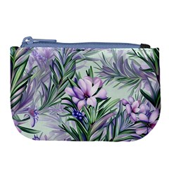 Beautiful Rosemary Floral Pattern Large Coin Purse by Ravend