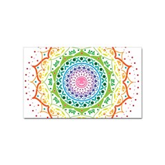 Mandala Pattern Rainbow Pride Sticker (rectangular)