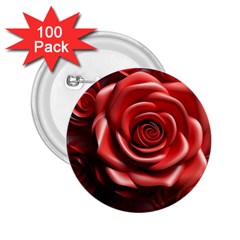 Roses Flowers Plant 2 25  Buttons (100 Pack) 