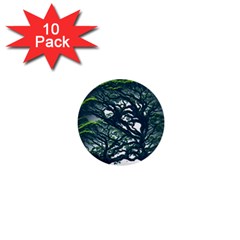 Tree Leaf Green Forest Wood Natural Nature 1  Mini Buttons (10 Pack) 