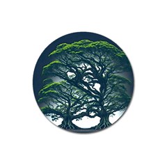 Tree Leaf Green Forest Wood Natural Nature Magnet 3  (round)