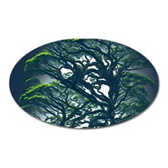 Tree Leaf Green Forest Wood Natural Nature Oval Magnet