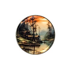 Fantasy Landscape Foggy Mysterious Hat Clip Ball Marker by Ravend