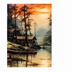 Fantasy Landscape Foggy Mysterious Large Garden Flag (two Sides)