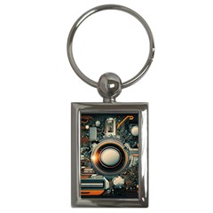 Technology Robot Internet Processor Key Chain (rectangle) by Ravend