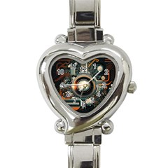 Technology Robot Internet Processor Heart Italian Charm Watch